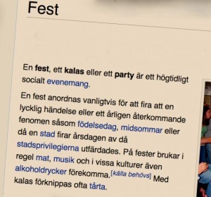 Fest enligt Wikipedia